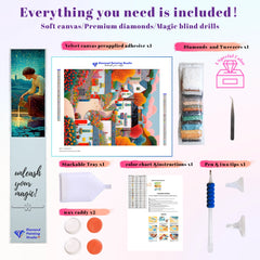 Vibrant Hillside Village Path