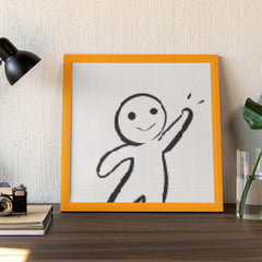 Cute waving stickman diamond art kit with minimalist charm — fun, quirky, and a great starter project for anyone who loves sarcastic or funny décor.
