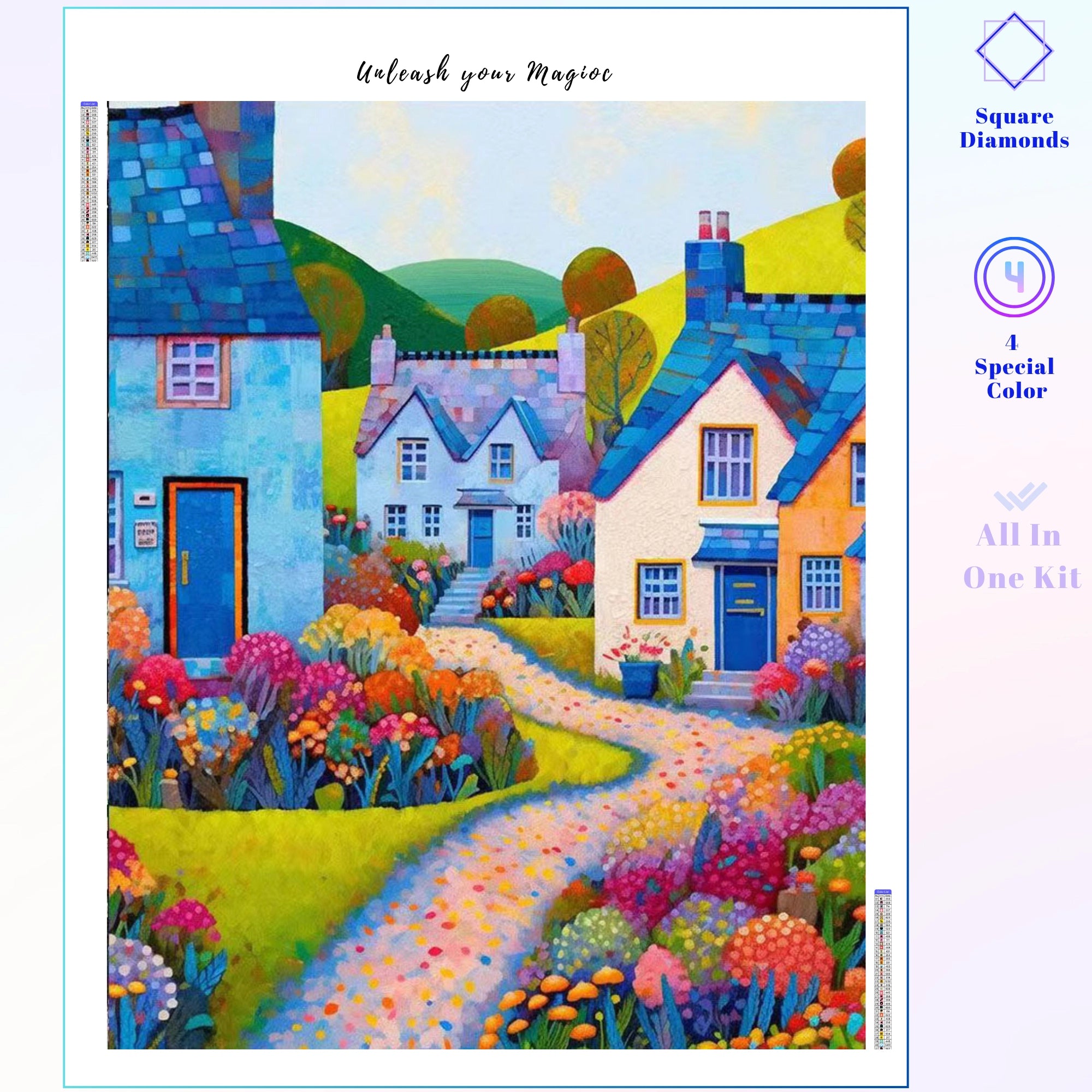 Whimsical Hillside Flower Trail