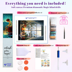 Winter Window Candle Glow