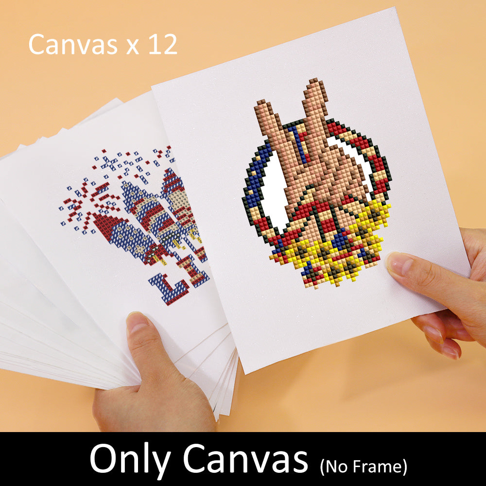 Set of All American Magic canvases with 4th of July and American pride themes, suitable for DIY patriotic diamond painting