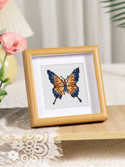 Diamond painting of vibrant yellow and blue butterfly, great for butterfly diamond art decoration.
