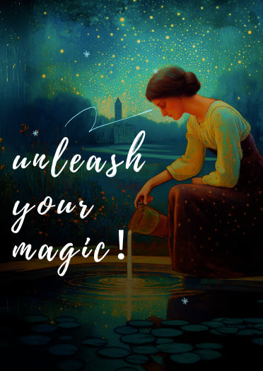 Mobile banner of Diamond Painting Studio shows a calm girl with sparkling gem art. It is perfect for custom diamond art kits. You can also choose your best diamond painting tools.