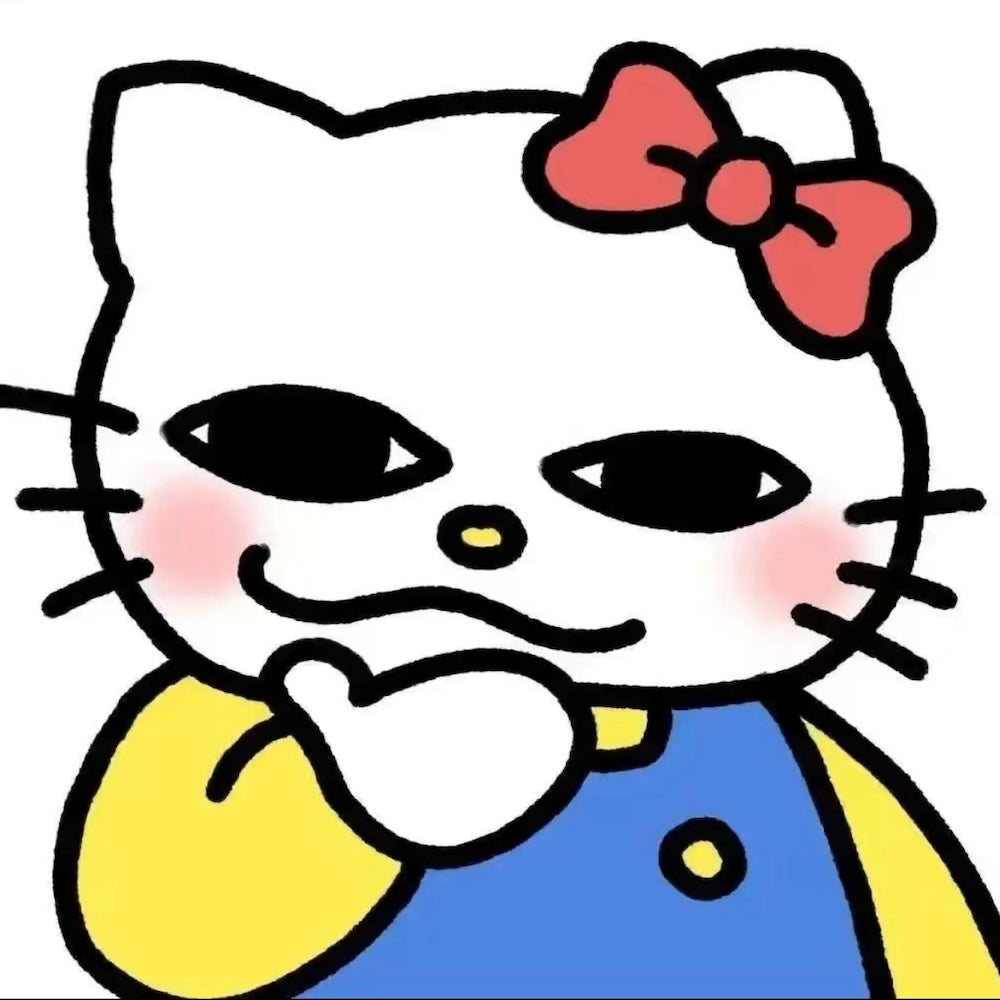 A clean, illustrated version of the cat meme in its finished diamond painting form. Its cheeky attitude and compact size make it ideal for fun decor spots or humorous handmade gift giving.